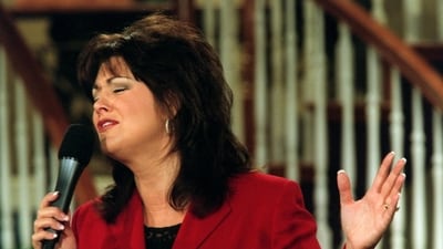 Television evangilist Joni Lamb sings a praise song during 'Celebration', a show that she and her husband Marcus host on the Daystar Network, on July 30, 2001. (AP (Lawrence Jenkins/The Dallas Morning News via AP)) Television evangilist Joni Lamb sings a praise song during 'Celebration', a show that she and her husband Marcus host on the Daystar Network, on July 30, 2001. (AP (Lawrence Jenkins/The Dallas Morning News via AP))