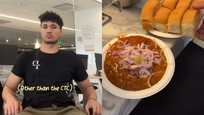 A Delhi man broke down his office perks, claiming his Gurgaon company spent ₹81,400 monthly. (Instagram/gauravdhama_) A Delhi man broke down his office perks, claiming his Gurgaon company spent ₹81,400 monthly. (Instagram/gauravdhama_)