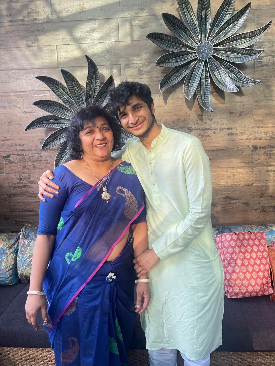 Chess Grandmaster Vidit Gujrathi with his mother Nikita Gujrathi. Chess Grandmaster Vidit Gujrathi with his mother Nikita Gujrathi.