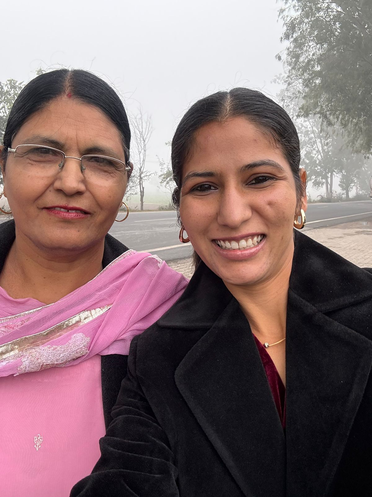 Indian women’s hockey team’s leading drag flicker Navneet Kaur with her mother Balwinder Kaur. Indian women’s hockey team’s leading drag flicker Navneet Kaur with her mother Balwinder Kaur.