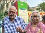 Senior citizens turned out in impressive numbers while younger voters also exercised their franchise across Panchkula MC polls on Sunday. (HT Photo) Senior citizens turned out in impressive numbers while younger voters also exercised their franchise across Panchkula MC polls on Sunday. (HT Photo)