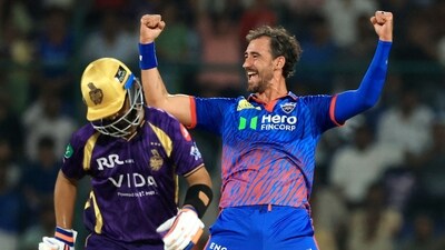 For DC, Madhav Tiwari and Mitchell Starc took two-wicket hauls. (REUTERS)
