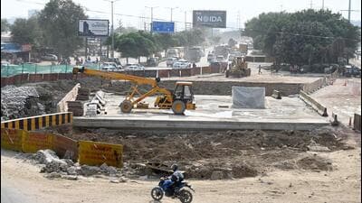 Construction started in July 2024 with 18 months deadline, however, the project got delayed due to GRAP restrictions, said officials. (HT Archive) Construction started in July 2024 with 18 months deadline, however, the project got delayed due to GRAP restrictions, said officials. (HT Archive)
