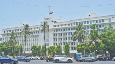 Mumbai, India – 22, April 2025: The Indian National Flag at half-mast at the Mantralaya building to mourn the demise of Pope Francis, in Mumbai, India, on Tuesday, April 22, 2025. (Photo by Bhushan Koyande/HT Photo) Mumbai, India – 22, April 2025: The Indian National Flag at half-mast at the Mantralaya building to mourn the demise of Pope Francis, in Mumbai, India, on Tuesday, April 22, 2025. (Photo by Bhushan Koyande/HT Photo)
