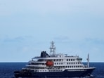 The cruise ship MV Hondius, affected by a hantavirus outbreak, leaves the port of Granadilla de Abona, in Tenerife, Spain.