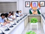 Chief minister Yogi Adityanath chaired a meeting of additional chief secretaries and principal secretaries, which was also attended by the chief secretary and the DGP. (Sourced)