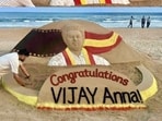 Tamilaga Vettri Kazhagam (TVK) chief Vijay received a special tribute from internationally acclaimed sand artist Sudarsan Pattnaik. Tamilaga Vettri Kazhagam (TVK) chief Vijay received a special tribute from internationally acclaimed sand artist Sudarsan Pattnaik.