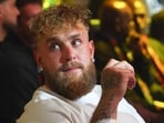 Jake Paul watches the action from ringside at the Infosys Theater at Madison Square Garden on April 17.