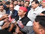 SP chief Akhilesh Yadav in Prayagraj on May 12. (HT photo)