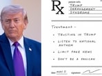 Donald Trump made a remark involving Trump Derangement Syndrome during an event at the Oval Office. (Bloomberg, X/@WhiteHouse)