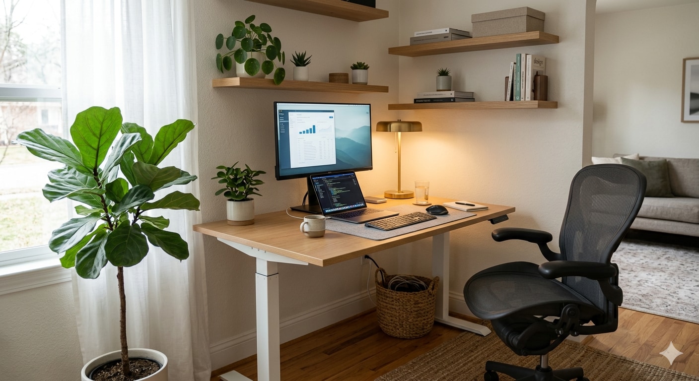 Keep your WFH space clean and organised. (Picture credit: Gemini AI ) Keep your WFH space clean and organised. (Picture credit: Gemini AI )