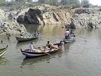 Damodar river near Rajrappa temple in Ramgarh (HT FILE)