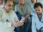 Delhi Transport Minister Pankaj Kumar Singh travelled by a public transport DTC bus on Wednesday. (Hindustan Times)