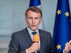 France's President Emmanuel Macron speaks during a joint press conference with African Union Commission France's President Emmanuel Macron speaks during a joint press conference with African Union Commission