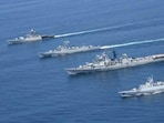 QUAD navies during a military exercise in the Indo-Pacific Region.