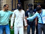 Two suspects were arrested after Sameer Sheikh, son of gangster Asif Mohammad alias Asif Dadhi, was shot near the Mazgaon area of South Mumbai. The Mumbai Crime Branch apprehended both individuals and presented them before the Killa Court, which remanded them to police custody until May 15. (Raju Shinde/HT Photo)