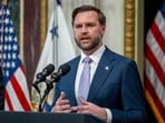 US Vice President JD Vance during a news conference on anti-fraud initiatives in the Indian Treaty Room of the Eisenhower Executive Office Building at the White House in Washington, DC.