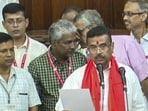 West Bengal CM Suvendu Adhikari takes oath at the state legislative assembly as the MLA from Kolkata’s Bhabanipur. (PTI)