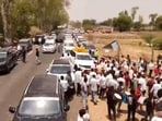 BJP leader Saubhagya Singh Thakur allegedly took out a massive convoy after his appointment as chairman of Madhya Pradesh Textbook Corporation