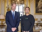 Britain's Prince William with the Māori queen, Te Arikinui Kuini Nga Wai Hono i te Po. 