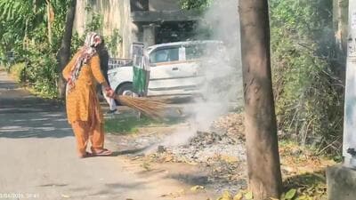 “We are conducting enforcement drives and action is being taken wherever violations are found. Bulk waste generators, agencies and establishments have been directed to ensure scientific disposal and processing of waste instead of burning it in open spaces, as such incidents also affect nearby residential areas and air quality,” said Greater Noida authority’s additional chief executive officer Shrilakshmi VS in a statement on Wednesday. (HT Photo) “We are conducting enforcement drives and action is being taken wherever violations are found. Bulk waste generators, agencies and establishments have been directed to ensure scientific disposal and processing of waste instead of burning it in open spaces, as such incidents also affect nearby residential areas and air quality,” said Greater Noida authority’s additional chief executive officer Shrilakshmi VS in a statement on Wednesday. (HT Photo)