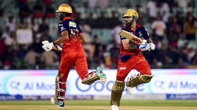 The 92-run second-wicket stand between Kohli and Devdutt Padikkal helped RCB stay well on course for the victory. (ANI Pic Service) The 92-run second-wicket stand between Kohli and Devdutt Padikkal helped RCB stay well on course for the victory. (ANI Pic Service)