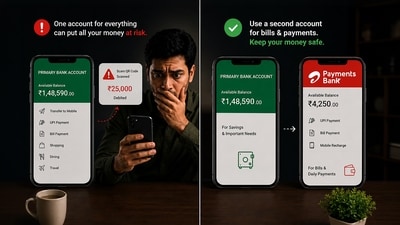 The rise of digital payments simplifies transactions but increases risk when core savings are at stake. A Safe Second Account can mitigate these risks by separating daily spending from essential savings. (Airtel Payments Bank) The rise of digital payments simplifies transactions but increases risk when core savings are at stake. A Safe Second Account can mitigate these risks by separating daily spending from essential savings. (Airtel Payments Bank)