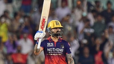 Virat Kohli rehistered a plethora of records en route to his century. He became the fastest to 14000 T20 runs, while completing a 400-run IPL season for a record-extending 12th time in history. (AP) Virat Kohli rehistered a plethora of records en route to his century. He became the fastest to 14000 T20 runs, while completing a 400-run IPL season for a record-extending 12th time in history. (AP)