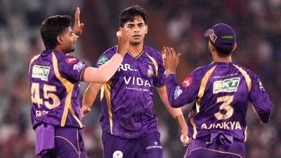 Kartik Tyagi was the pick of the bowlers for KKR. He snared three wickets for 32 runs (PTI) Kartik Tyagi was the pick of the bowlers for KKR. He snared three wickets for 32 runs (PTI)