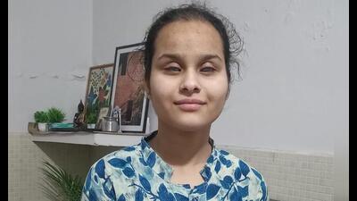 Vanshika, a student of the Institute for the Blind, Sector-26, topped her school in the CBSE Class 12 examinations by scoring 97.4%. (HT Photo) Vanshika, a student of the Institute for the Blind, Sector-26, topped her school in the CBSE Class 12 examinations by scoring 97.4%. (HT Photo)