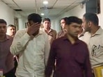 An accused in the alleged NEET-UG 2026 paper leak being produced before the CBI Court at Rouse Avenue Court, in New Delhi on Thursday.