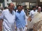 Congress mayoral candidate Sudha Bhardwaj at the counting centre in Panchkula on Wednesday. (Sant Arora/HT)