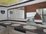 Dilapidated condition of public toilets in Sector 56 market, as seen on HT’s spot check in April. (HT Photo)