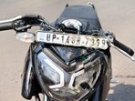 Ghaziabad India - May 13 2026 : Ghaziabad: Late last night, two youths on a bike met with an accident near the crossing on Delhi-Meerut Road. Due to high speed, the bike crashed into the divider. Both youths died in the accident and the bike was damaged . in Ghaziabad , India on Wednesday, May 13 2026. (Photo by Sakib Ali / Hindustan Times)