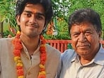 Parth Gupta with ex-assembly speaker Gian Chand Gupta in Panchkula. (Sant Arora/ht) Parth Gupta with ex-assembly speaker Gian Chand Gupta in Panchkula. (Sant Arora/ht)