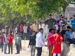 Police said they found that the role of the two suspects was “significant in instigating violence, arson, and creating chaos” during the protest. The accused allegedly attempted to “disturb public order” by “provoking” people in different areas, they added. (HT Archive)