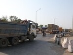 Thane, India - May -14 2026:Thane to Mumgbra , The recently widened stretch of the Mumbai-Nashik Highway near Kharegaon has emerged as a major accident-prone zone, with at least three people losing their lives in separate crashes over the past month between the Nayara Petrol Pump and the Kharegaon toll naka stretch. Despite the toll plaza construction nearing completion, motorists and local residents have alleged that the route lacks basic and critical safety infrastructure. ,in Thane ,in Mumbai, India, on, Thursday, May -14, 2026. ( photo by Praful Gangurde / Hindustan Times )