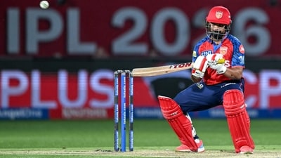 Prabhsimran Singh hammered 57 off 32 balls. (AFP) Prabhsimran Singh hammered 57 off 32 balls. (AFP)