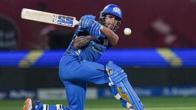 Chasing 201 runs, MI reached 205/4 in 19.5 overs. (PTI) Chasing 201 runs, MI reached 205/4 in 19.5 overs. (PTI)