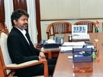 Chairman and Managing Director, TAFE, Mallika Srinivasan and TAFE Vice Chairman Lakshmi Venu call on Tamil Nadu Chief Minister Vijay, in Chennai on Friday.