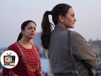 Jyotika and Sonakshi Sinha in a still from System. Jyotika and Sonakshi Sinha in a still from System.