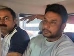 Kannada actor Darshan Thoogudeepa being sent to police custody following his alleged role in the murder of a fan. (ANI File)