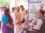 Minister Dharampal Singh at the Dairy Conclave in Agra. (HT)