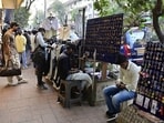 Mumbai, India - Feb. 6, 2025: Hawkers at Colaba Causway, in Mumbai, India, on Thursday, February 6, 2025. (Photo by Anshuman Poyrekar/ Hindustan Times) (Hindustan Times)
