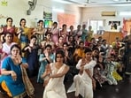 Participants at the summer workshop at Birju Maharaj Kathak Sansthan. (HT)