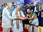 కేంద్రమంత్రి రాజ్ నాథ్ సింగ్, సీఎం చంద్రబాబు