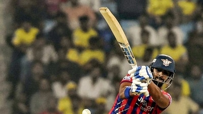 Meanwhile, Nicholas Pooran wrapped up proceedings with four consecutive sixes, remaining unbeaten at 32* off 17 balls. (ANI Pic Service) Meanwhile, Nicholas Pooran wrapped up proceedings with four consecutive sixes, remaining unbeaten at 32* off 17 balls. (ANI Pic Service)