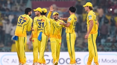For CSK, Mukesh Choudhary and Spencer Johnson took a wicket each. (PTI) For CSK, Mukesh Choudhary and Spencer Johnson took a wicket each. (PTI)