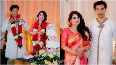 টোটা রায় চৌধুরীর স্ত্রী শর্মিলি। টোটা রায় চৌধুরীর স্ত্রী শর্মিলি।