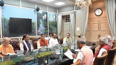 Uttar Pradesh assembly speaker Satish Mahana presiding over a meeting of the committee that selected the outstanding legislator. (SOURCED) Uttar Pradesh assembly speaker Satish Mahana presiding over a meeting of the committee that selected the outstanding legislator. (SOURCED)